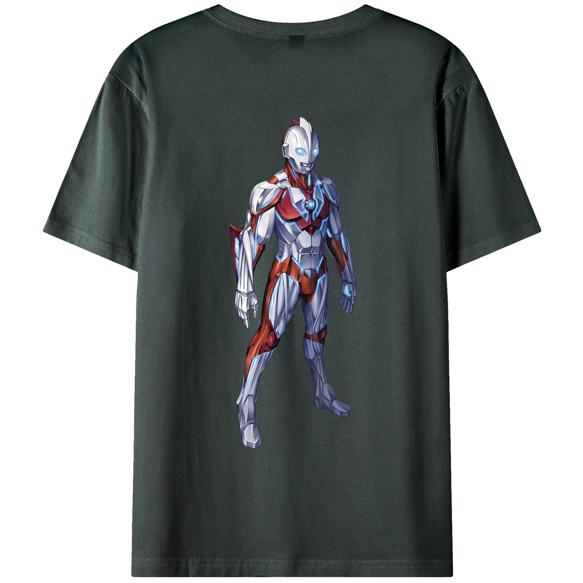 （画像用） ウルトラマン Ultraman 綿100％ メンズ半袖Tシャツ（バックプリント） 通気性